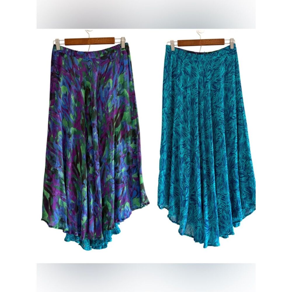 Reversible Whimsigoth Maxi Skirt Boho Mermaidcore Fairy Hippie Festival Beach M